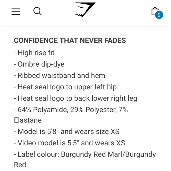 Gymshark ombré leggings medium - Picture 2 of 7